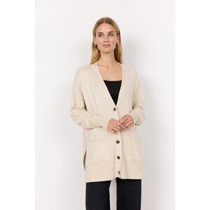 NWT SOYA CONCEPT DOLLIE 739 Cream Mid Length Button Down Cardigan